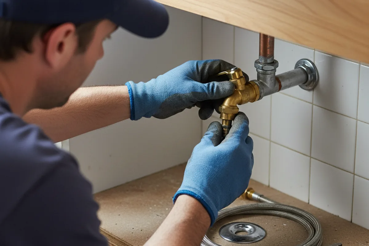 Shutoff valve and fitting work during Emergency Plumbing in Bellbrook